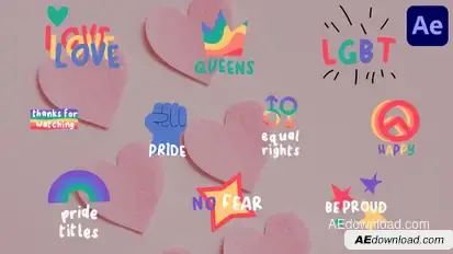 Pride Titles for After Effects Titles template preview