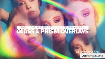 Prism Glass FX Bundle – Cinematic Overlays, LUTs & Light Leaks in 4K Elements template preview