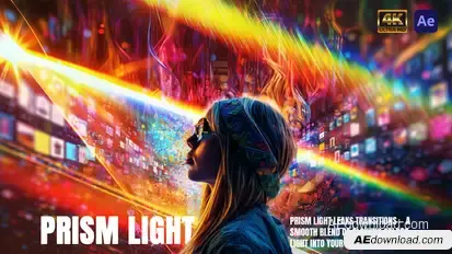 Prism Light Leaks Transitions Elements template preview