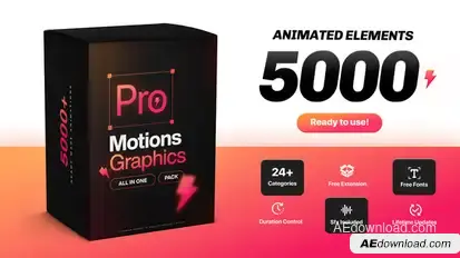 Pro Motion Graphics Pack Video Displays template preview
