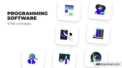 Programming Software - Flat Concepts Elements template preview