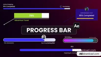 Progress Bars and Loaders Elements template preview