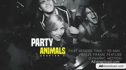 Project Party Animals 4 Video Displays template preview