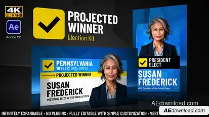 Projected Winner Election Kit Elements template preview