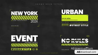 Promo Bold Titles Titles template preview