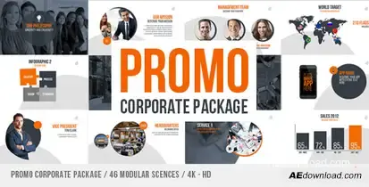 Promo Corporate Package Video Displays template preview