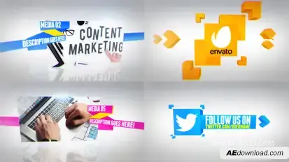 Promotional intro Video Displays template preview