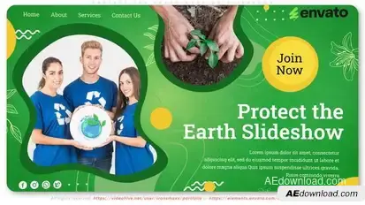 Protect the Earth Warning Slideshow Openers template preview
