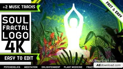 Yoga Psychedelic Meditation Logo Logo Stings template preview