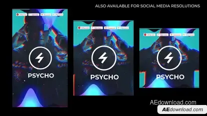 Psycho Music Visualizer Video Displays template preview