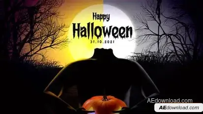 Pumpkin Head Halloween Intro Openers template preview