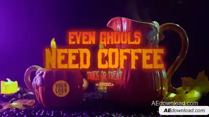 Pumpkin Spiced Halloween Coffee Promo Product Promo template preview