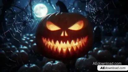 Pumpkin Terror Reveal Logo Stings template preview