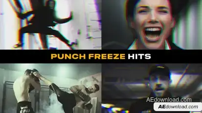 Punch Freeze Hits | After Effects Elements template preview