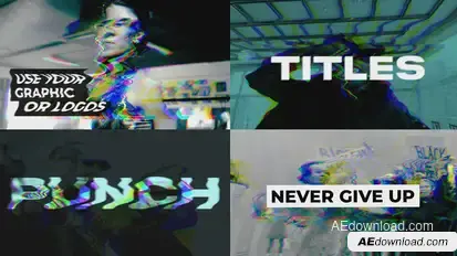 Punch Glitch Titles | After Effects Titles template preview