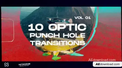 Punch Hole Optic Transitions Vol. 01 Elements template preview