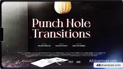 Punch Hole Transitions Elements template preview