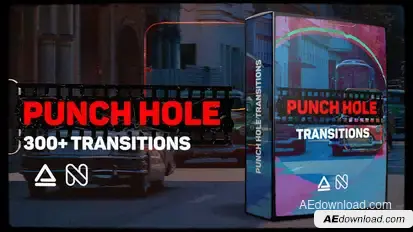 Punch Hole Transitions Library Elements template preview