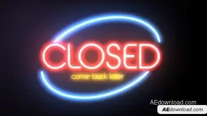 Pure Glow Neon Logo Intro Logo Stings template preview