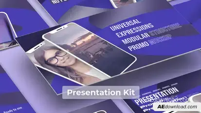 Purple Phone Screen Mockup Product Promo template preview