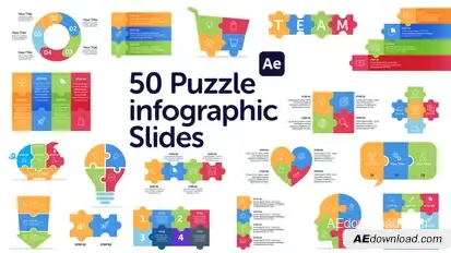 Puzzle Infographic Slides Infographics template preview