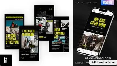 Puzzle Urban Stories Video Displays template preview