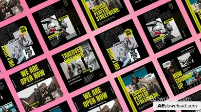Puzzle Urban Streetwear Fashion Media Post Product Promo template preview