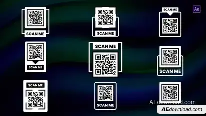 QR Code Scan After Effects Video Displays template preview