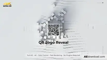QR Logo Reveal Logo Stings template preview