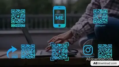 QR Social Media Titles template preview