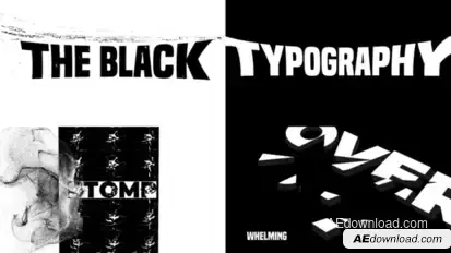 Quake The Black Typography for After Effects Titles template preview