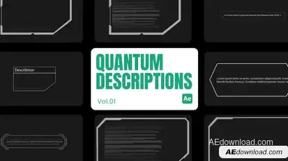 Quantum Descriptions 01 for After Effects Titles template preview