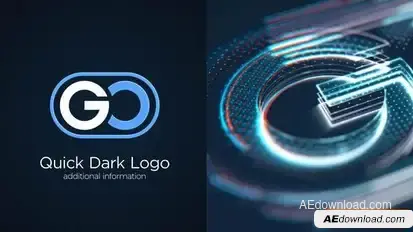 Quick Dark 3D Logo Reveal Logo Stings template preview