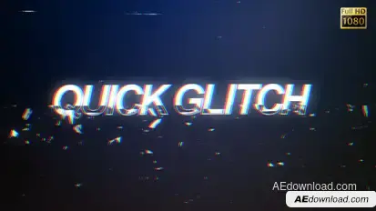 Quick Glitch Logo Stings template preview