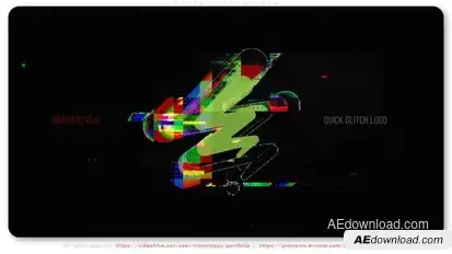 Quick Glitch Logo Logo Stings template preview