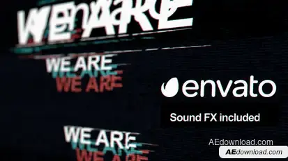 Quick Glitch Logo Reveal Logo Stings template preview