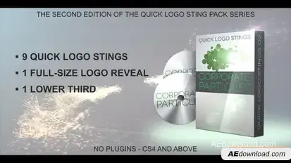 Videohive Quick Logo Sting Pack 02: Corporate Particles Logo Stings template preview