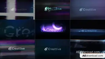 Videohive Quick Logo Sting Pack 08: Glitch & Distortion Logo Stings template preview