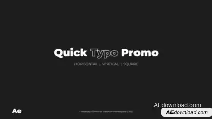 Quick Typography Promo Video Displays template preview