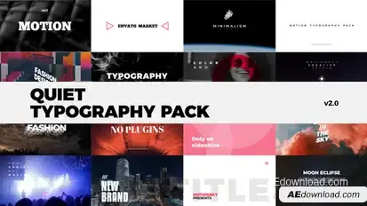 Quiet Typography Pack Titles template preview