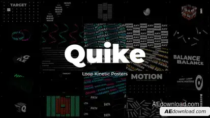 Quike - Loop Kinetic Posters Video Displays template preview