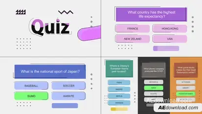 Quiz Break Elements template preview