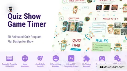Quiz Show Game Timer Program broadcast-packages template preview