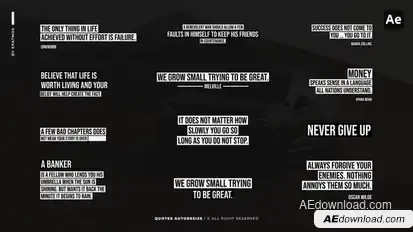 Quotes Autoresize | AE Titles template preview
