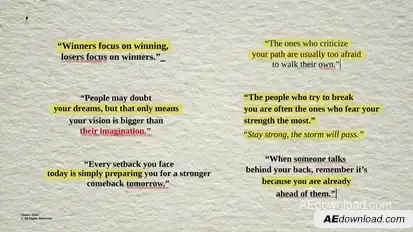 Quotes Text  AE Titles template preview