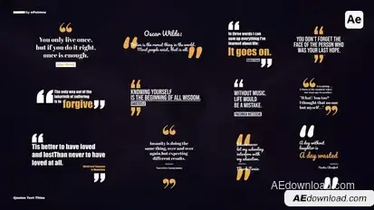 Quotes Text Titles | AE Titles template preview