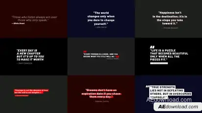 Quotes Titles 3.0 | After Effects Titles template preview