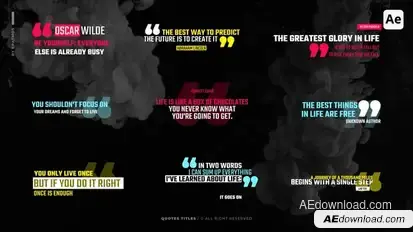 Quotes Titles | AE Titles template preview