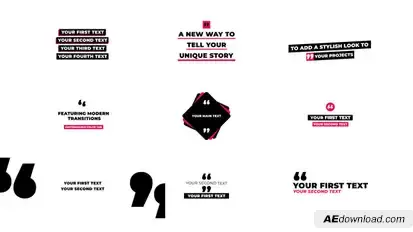 Quotes Titles | AE Titles template preview