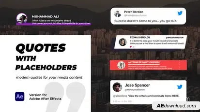 Quotes with Placeholders Titles template preview
